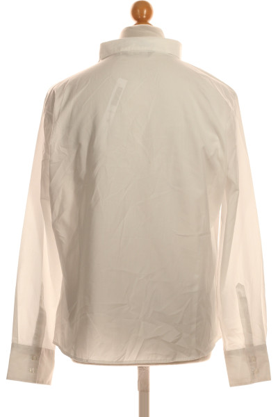 Pánská Košile Jednobarevná Bílá Second hand Vel. 46