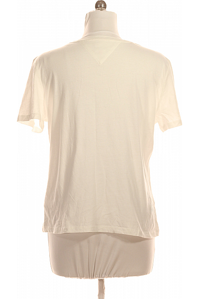 Jednoduché Dámské Tričko Bílé TOMMY HILFIGER Vel. XL
