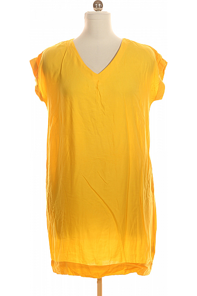 Tričkové  Šaty Žluté Vel.  38