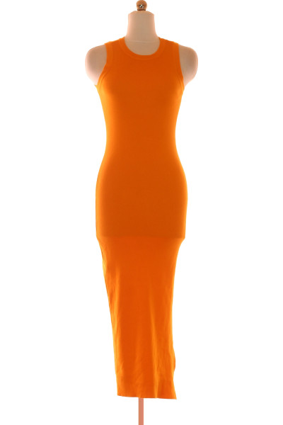 Tričkové  Šaty Oranžové Vel. 34
