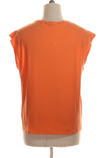 Jednoduché Pánské Tričko Oranžové Vel. L