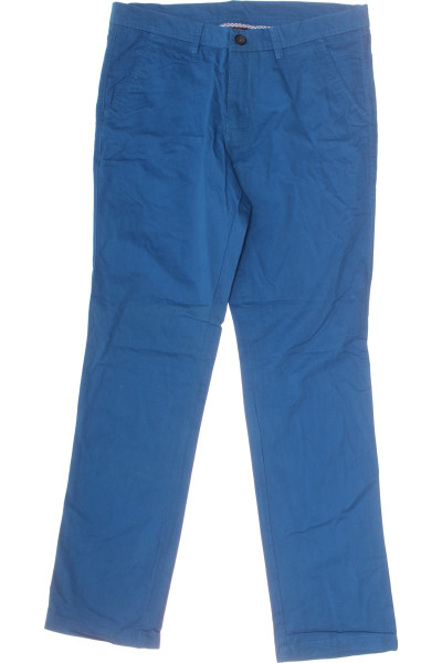 Pánské Kalhoty Rovné Modré Second Hand Vel. 52