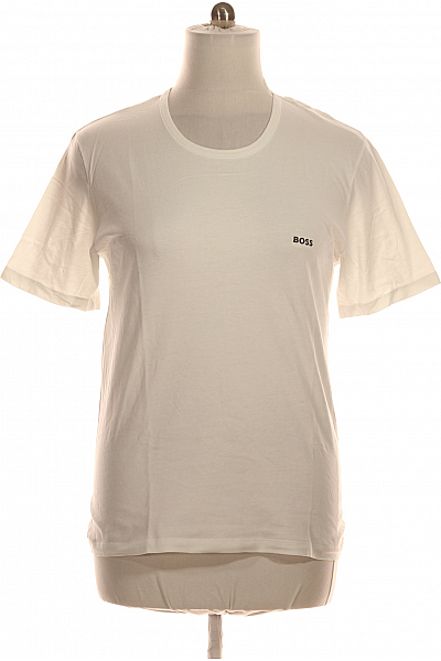 Jednoduché Pánské Tričko Bílé Hugo Boss Vel. XL