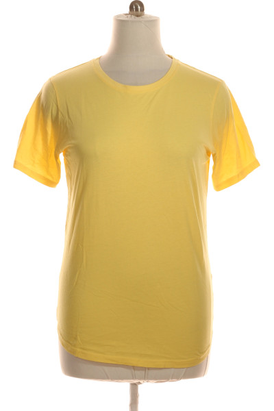 Jednoduché Dámské Tričko Žluté CLOCKHOUSE Second Hand Vel. XL