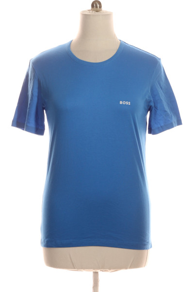 Jednoduché Pánské Tričko Modré Hugo Boss Vel. L