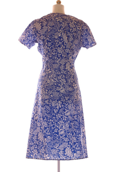  Šaty s Květinovým Potiskem Modré TRENDYOL Second hand Vel. 42