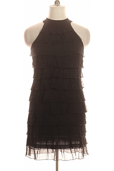 Šaty Hedvábné Černé Esprit