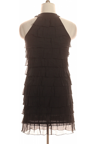 Šaty Hedvábné Černé Esprit