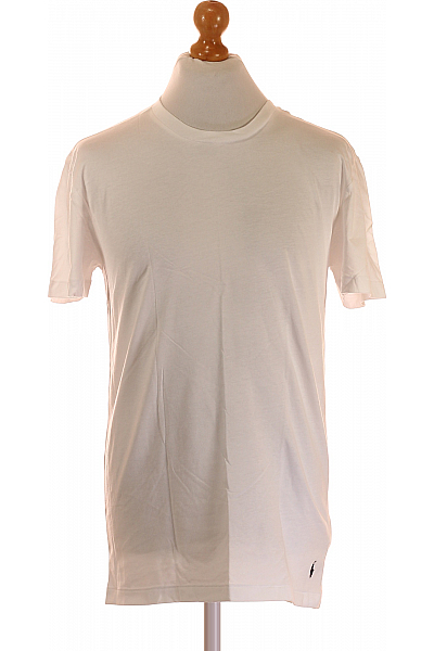 Jednoduché Pánské Tričko Bílé Ralph Lauren Vel. L