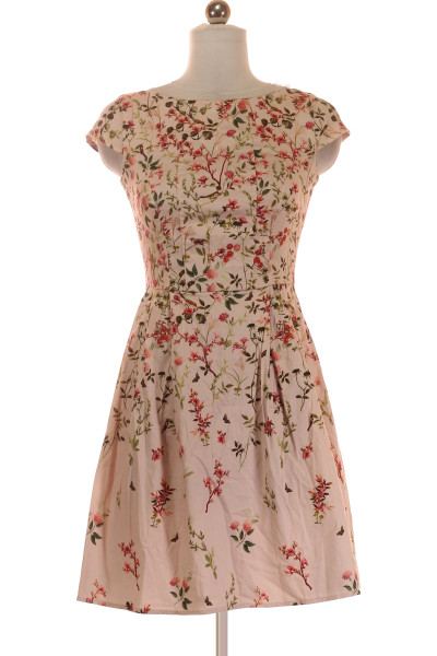  Šaty S Květinovým Potiskem Růžové Orsay Vel. 34