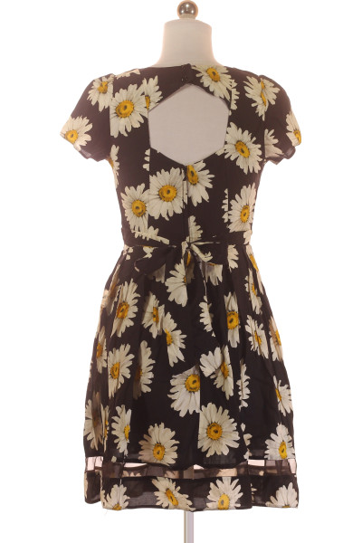  Šaty s Květinovým Potiskem Černé Dorothy Perkins Vel. 36