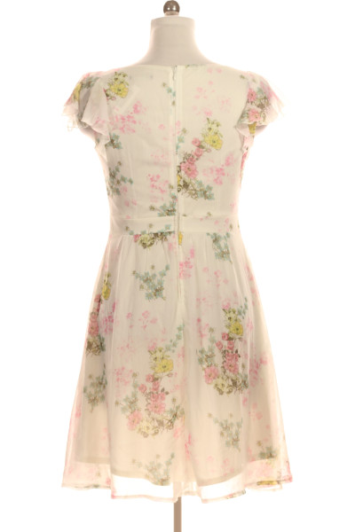  Šaty s Květinovým Potiskem Bílé Orsay Vel. 38