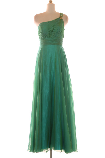 Asymetrické  Šaty Zelené Luxuar Limited