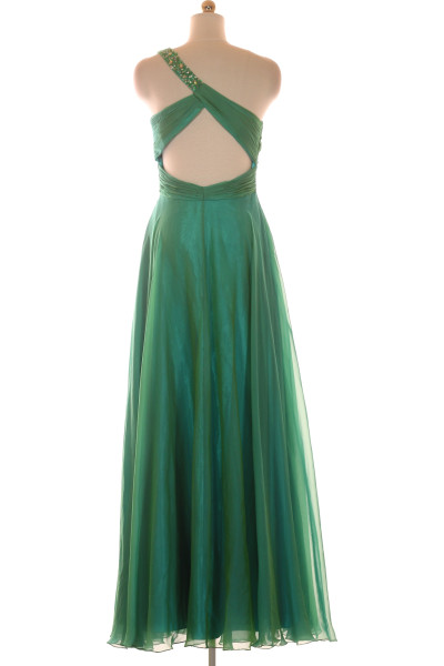 Asymetrické  Šaty Zelené Luxuar Limited