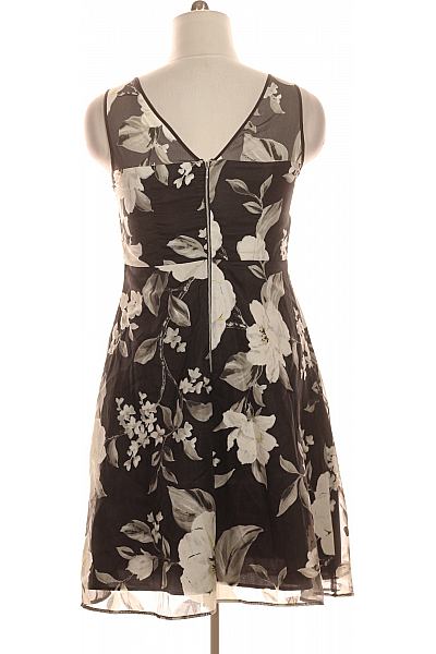  Šaty s Květinovým Potiskem Černobílé Dorothy Perkins Vel.  42
