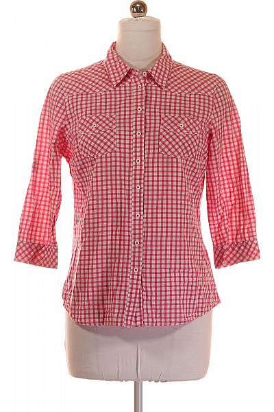 Kostkovaná Dámská Košile Růžová Marks & Spencer