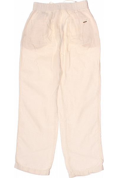 Pánské Kalhoty Lněné Bílé Massimo Dutti Vel. 34