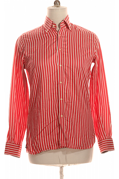 Vzorovaná Pánská Košile Červená GIORDANO Second Hand Vel. 39/40
