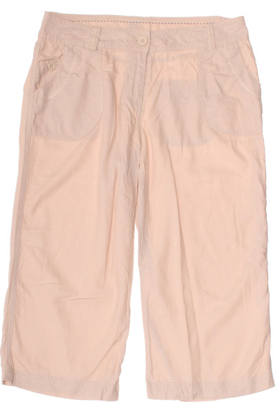 Dámské Kalhoty Lněné Béžové Marks & Spencer