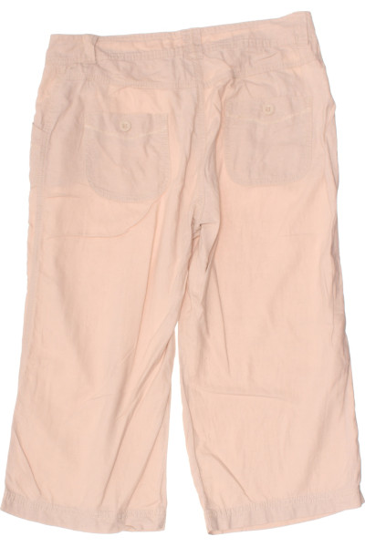Dámské Kalhoty Lněné Béžové Marks & Spencer