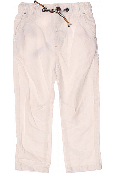 Chlapecké Kalhoty Lněné Bílé