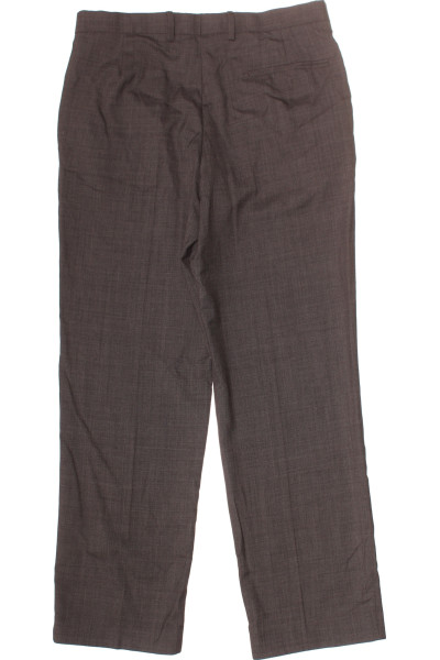 Společenské Pánské Kalhoty Vlněné Šedé Marks & Spencer