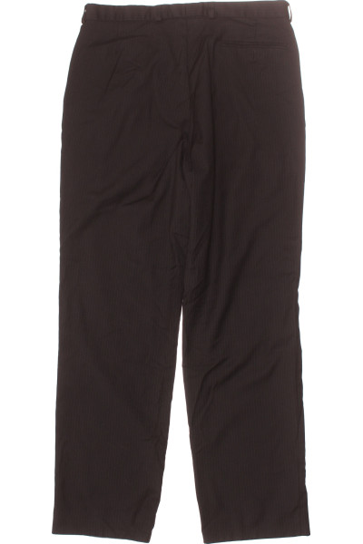 Společenské Pánské Kalhoty Vlněné Černé Marks & Spencer