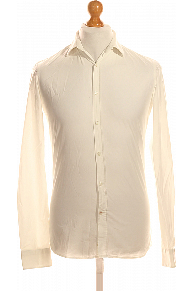 Pánská Košile Jednobarevná Bílá CINQUE Vel. 38