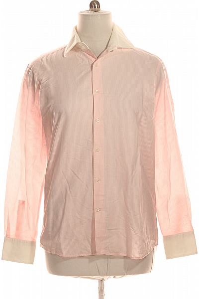 Vzorovaná Pánská Košile Růžová Vel.  42