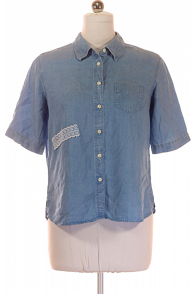 Riflová Dámská Košile Modrá Marks & Spencer Vel.  42