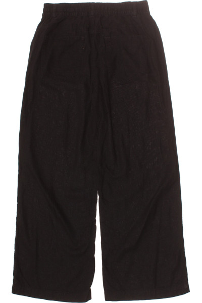 Dámské Kalhoty Lněné Černé Marks & Spencer Vel. 38