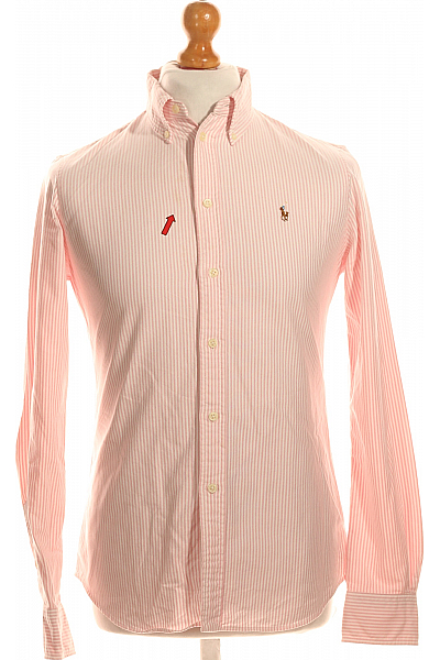 Vzorovaná Pánská Košile Růžová Ralph Lauren Vel. M