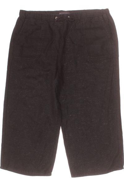 Dámské Kalhoty Lněné Černé Marks & Spencer Vel. 44