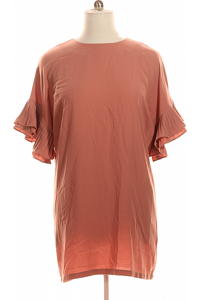  Šaty Z Chiffonu Růžové Minimum Vel. 38
