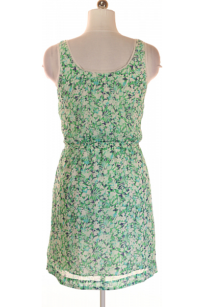  Šaty s Květinovým Potiskem Zelené Esprit