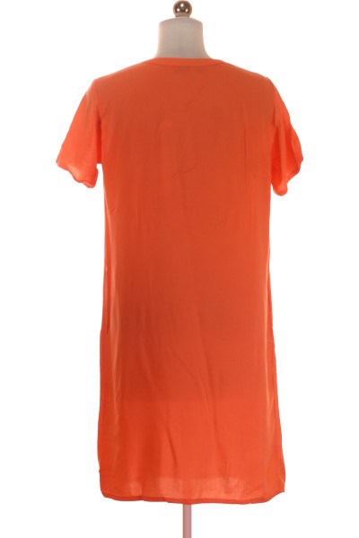 Tričkové  Šaty Oranžové Vel. 34