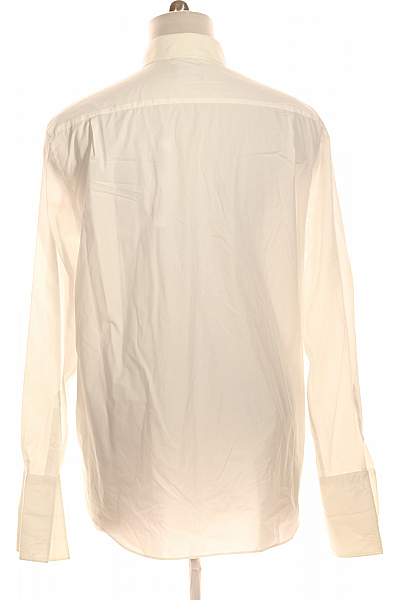 Pánská Košile Jednobarevná Bílá Vel.  47 CM