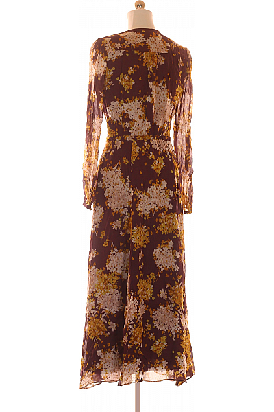  Šaty s Květinovým Potiskem Barevné Massimo Dutti Vel.  38