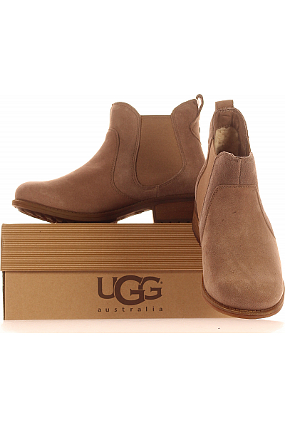 Dámské Boty Kožené Hnědé UGG Outlet Vel.  37