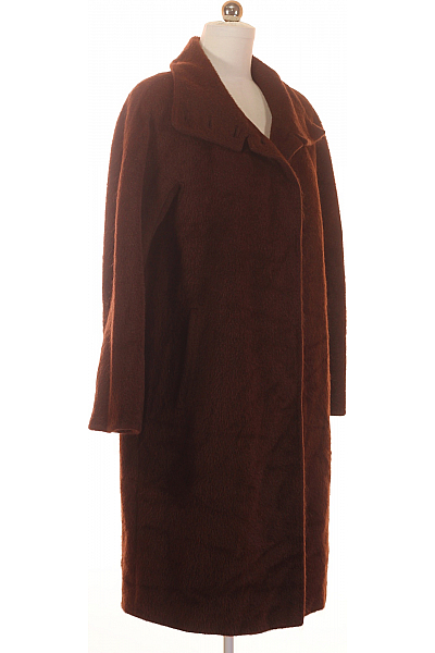 Max Mara Dámský Dlouhý Kabát Alpacový Hnědý Vel. 40