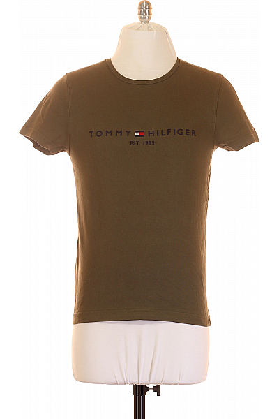 TOMMY HILFIGER Dámské Tričko S Potiskem Zelené Vel. S