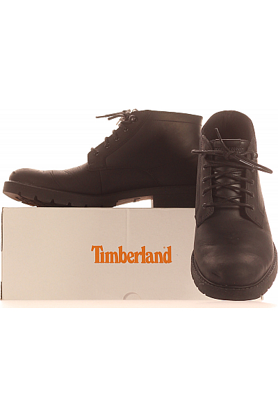 Pánské Boty Kožené Černé Timberland Vel.  42