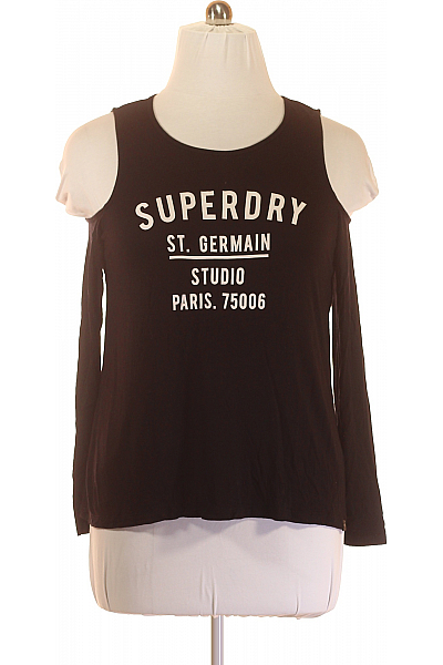 Dámské Tričko Černé SUPERDRY Vel. L