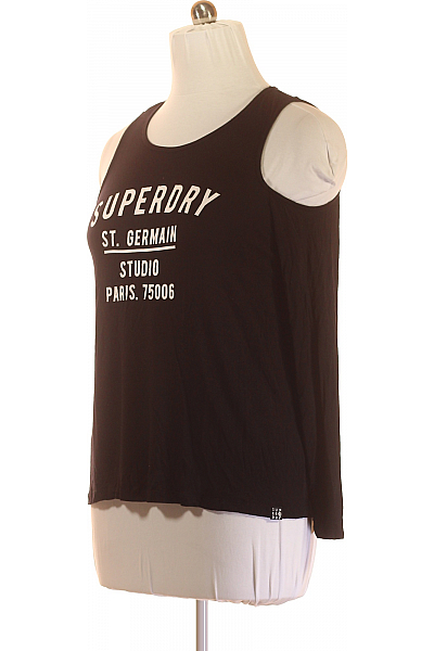 Dámské Tričko Černé SUPERDRY Vel. L