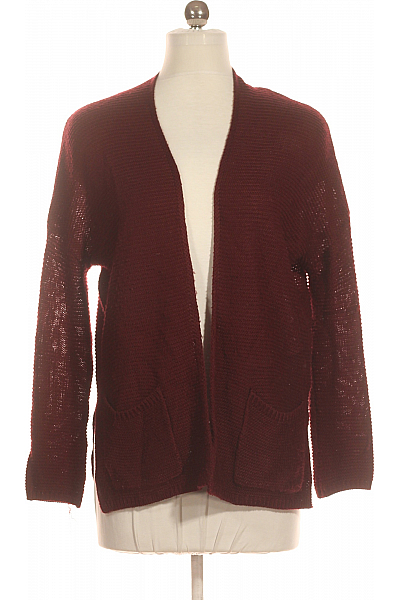 Dámský Cardigan Vínový PULL&BEAR Vel. S