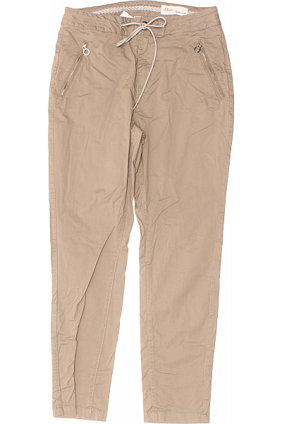 Dámské Chino Kalhoty Khaki S.OLIVER Second hand Vel. FR 38