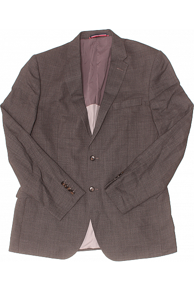 Pánské Sako Vlněné Šedé Marks & Spencer Second Hand