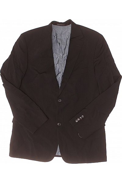 Pánské Sako Vlněné Černé Hugo Boss Second Hand Vel. 54