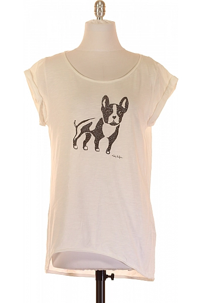 Dámské Tričko S Potiskem Bílé Esprit Second Hand Vel. S