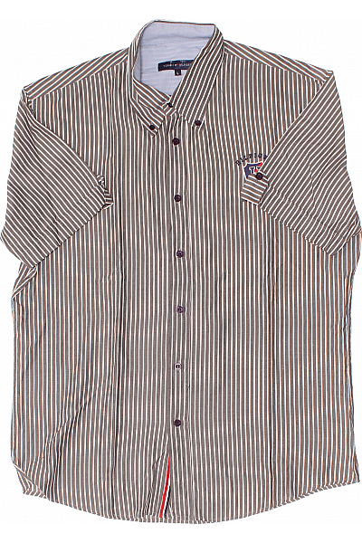 Vzorovaná Pánská Košile Šedá TOMMY HILFIGER Vel. L